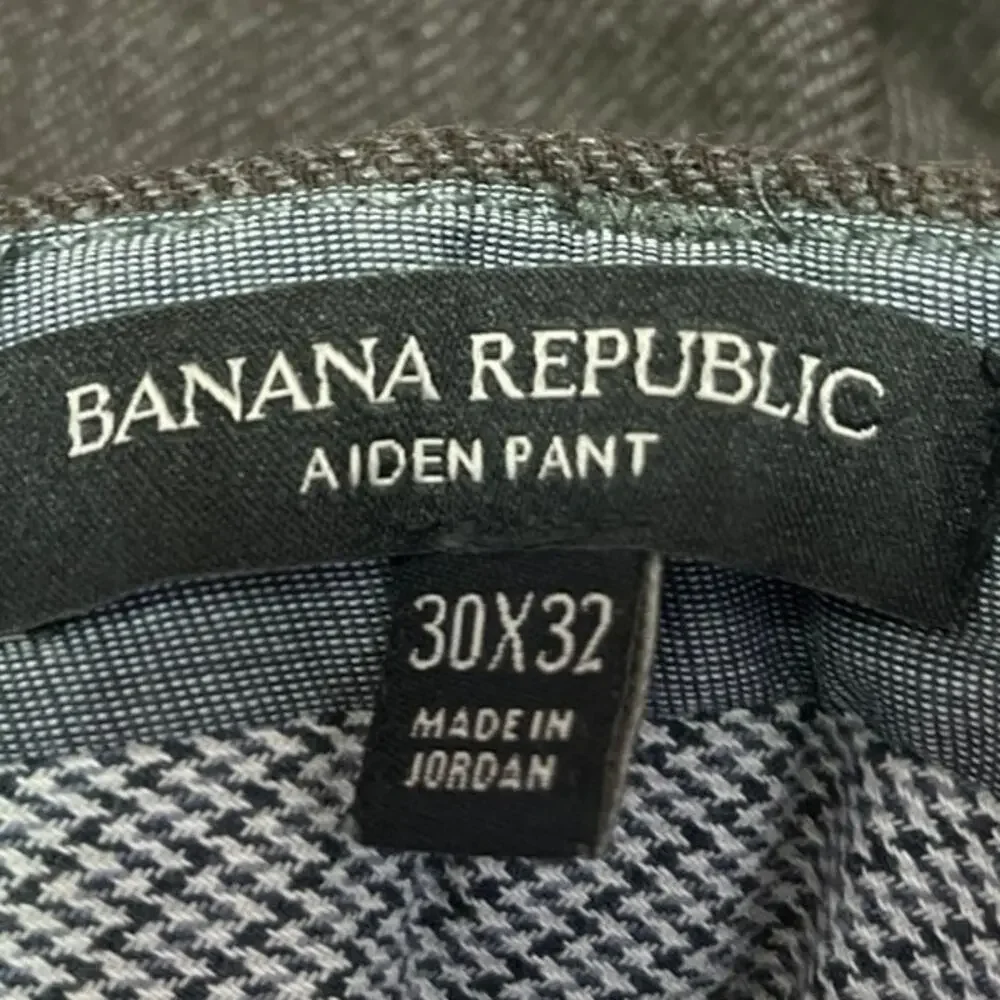 Banana Republic Aiden Men's Gray Wool Straight Leg Trouser Dress Pants Size 32